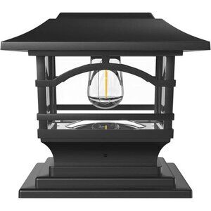 Lighting Edison Solar Outdoor Post Cap Lights - 4x4 5x5 6x6 - Bright LED Light